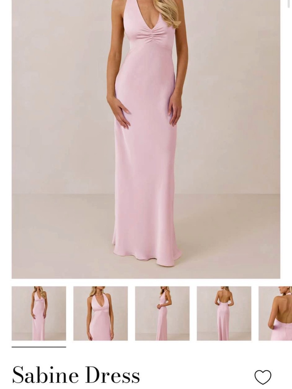 Sabine Dress - Blush Pink V-Neck Maxi Dress